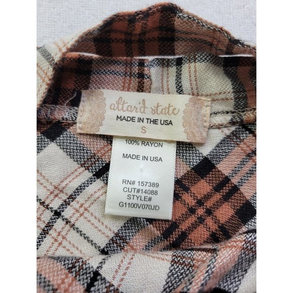 NEW Altar'd State Women's S Wrap Plaid Short Skirt Made in the USA - Picture 6 of 9